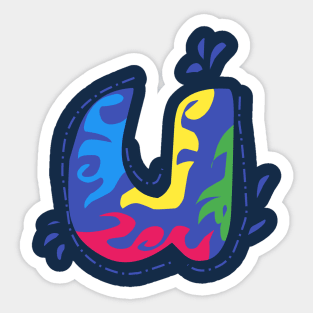 Letter U Sticker